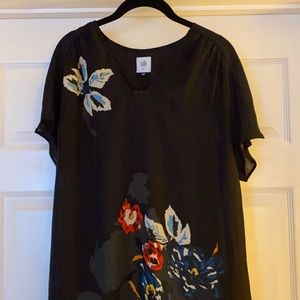 Colorful sheer tunic by CAbi